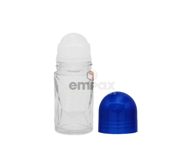 Botella Vidrio para Desodorante 55ml Azul